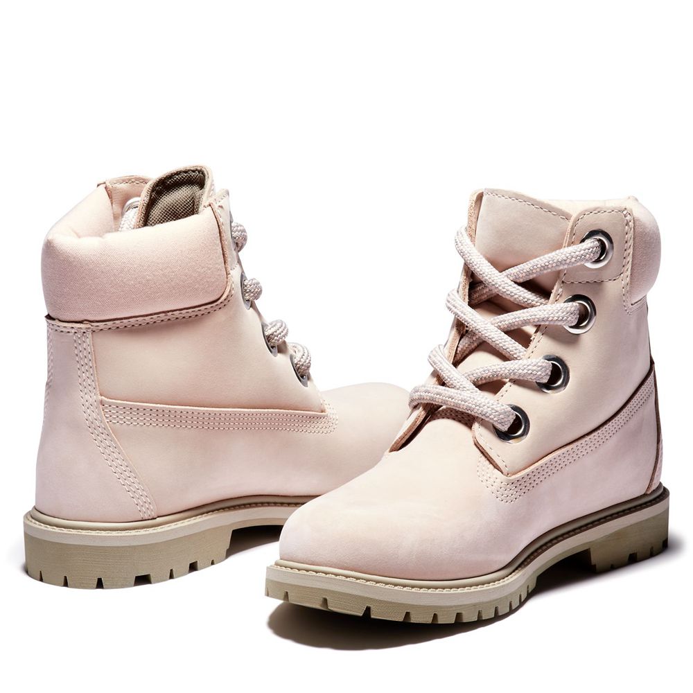 Timberland Womens 6-Inch Boots Heritage Waterproof - Pink - India YO8623094